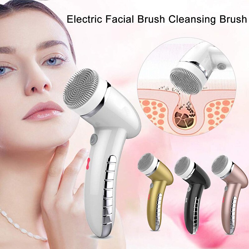 360 Degree Rotation Mini Face Cleanser Brush - Deep Pore Cleansing + Face Massage