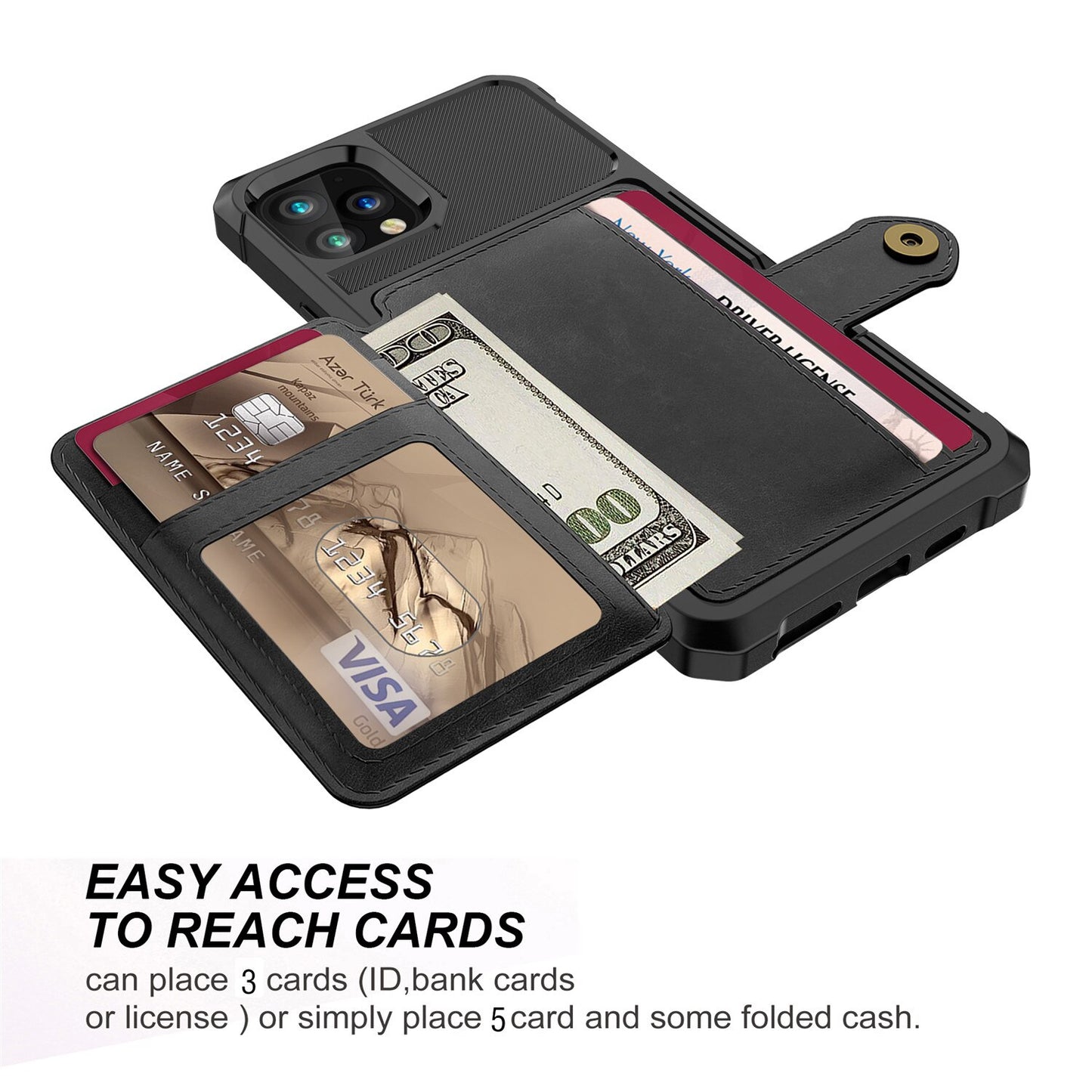 Luxury PU Leather Wallet Case for iPhone Latest iPhone Models
