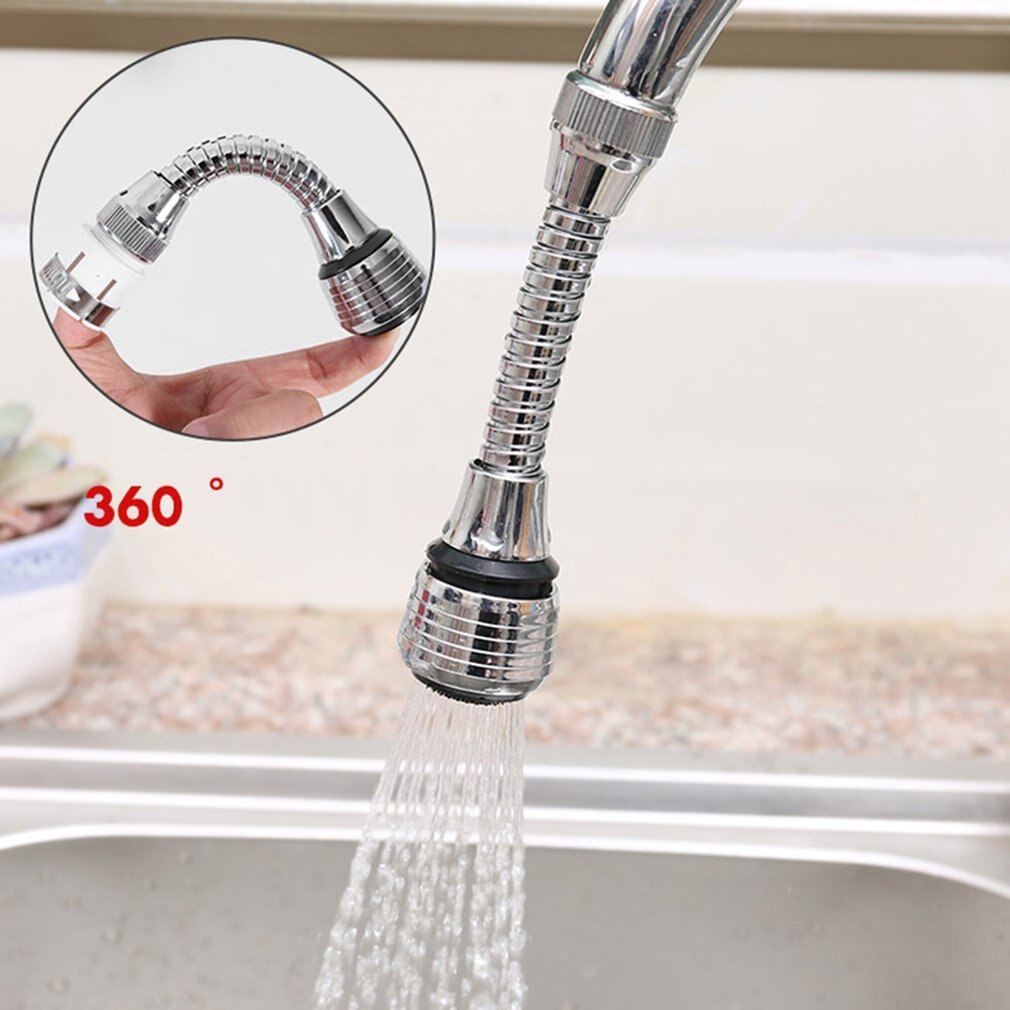 Faucet Extension with Bendable Splash Nozzle