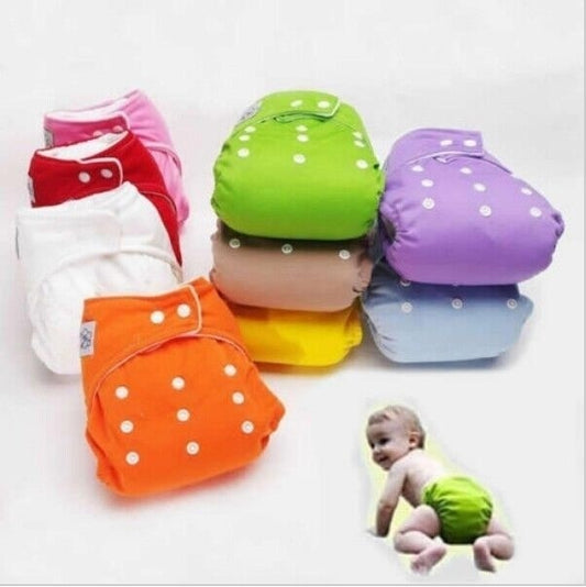 Kids Infant Reusable Washable Baby Cloth Diapers - Nappy Cover Adjustable