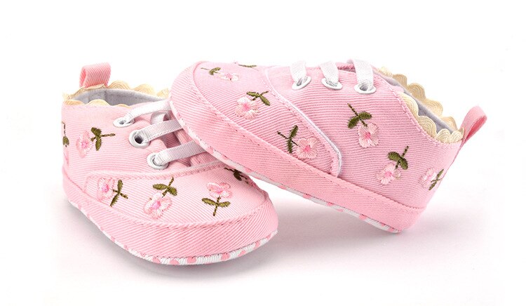 Baby Lace-up Floral Prewalker Shoe