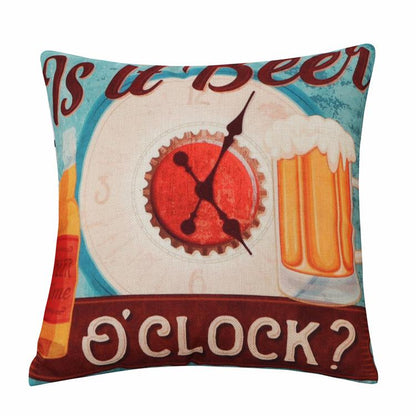 Beer Wine Vintage Home and Living Decor Style Cushion Covers - 45x45cm