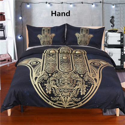 Flower Love Gold Luxurious 3D Bedding Sets Printed Duvet Cover Set Queen King Twin Size