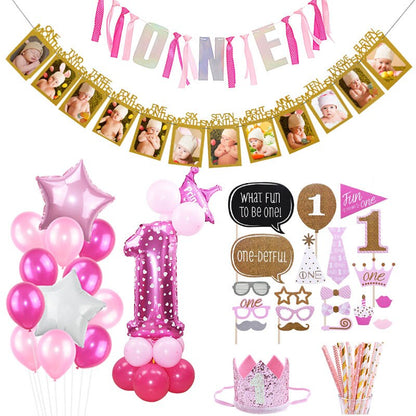 Children's 25 piece set 1st Birthday Party Pack Sets or individual