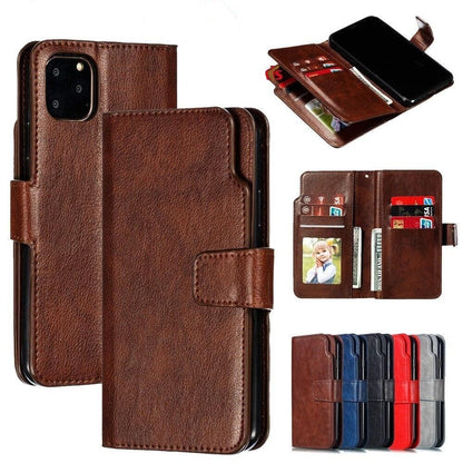 Luxury Leather Wallet Case For iPhone