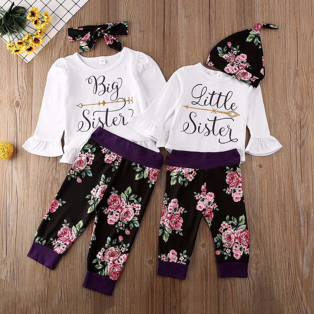 Cute Floral Kids Matching Clothes