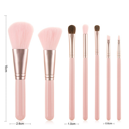 Pink Makeup Brush + Storage Set