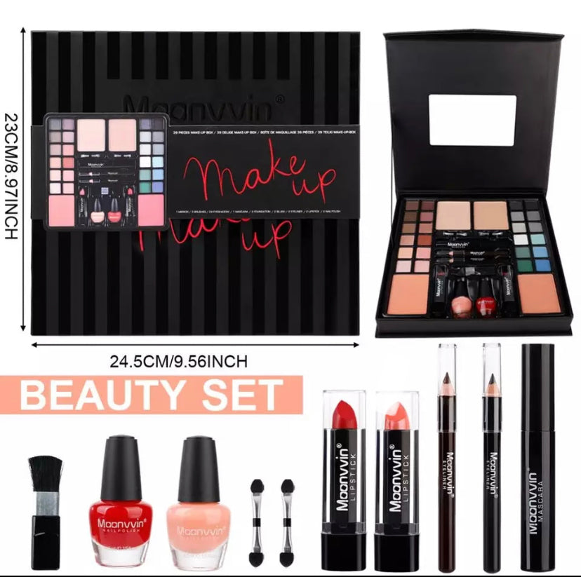 Makeup Kit - 39 Piece set + Bonus Brush set