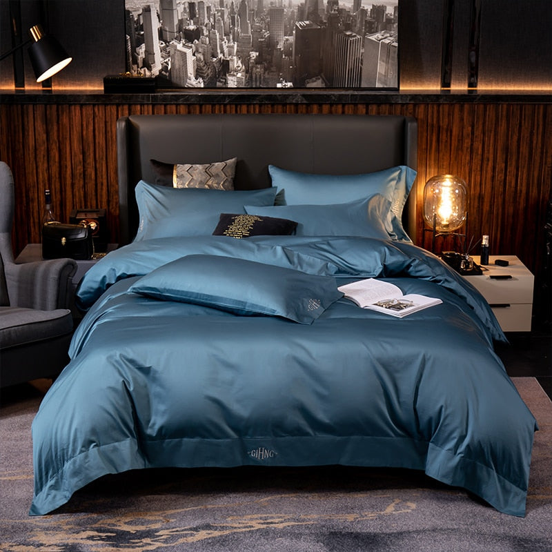 Pure Cotton Duvet set - Ultra Soft Premium (Duvet Cover Bed Sheet Pillow Shams) - 4 - 6 Piece sets
